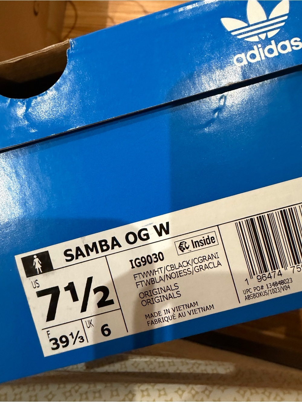 Brand New Adidas Samba OG W Size 7 1/2 - Picture 2 of 2